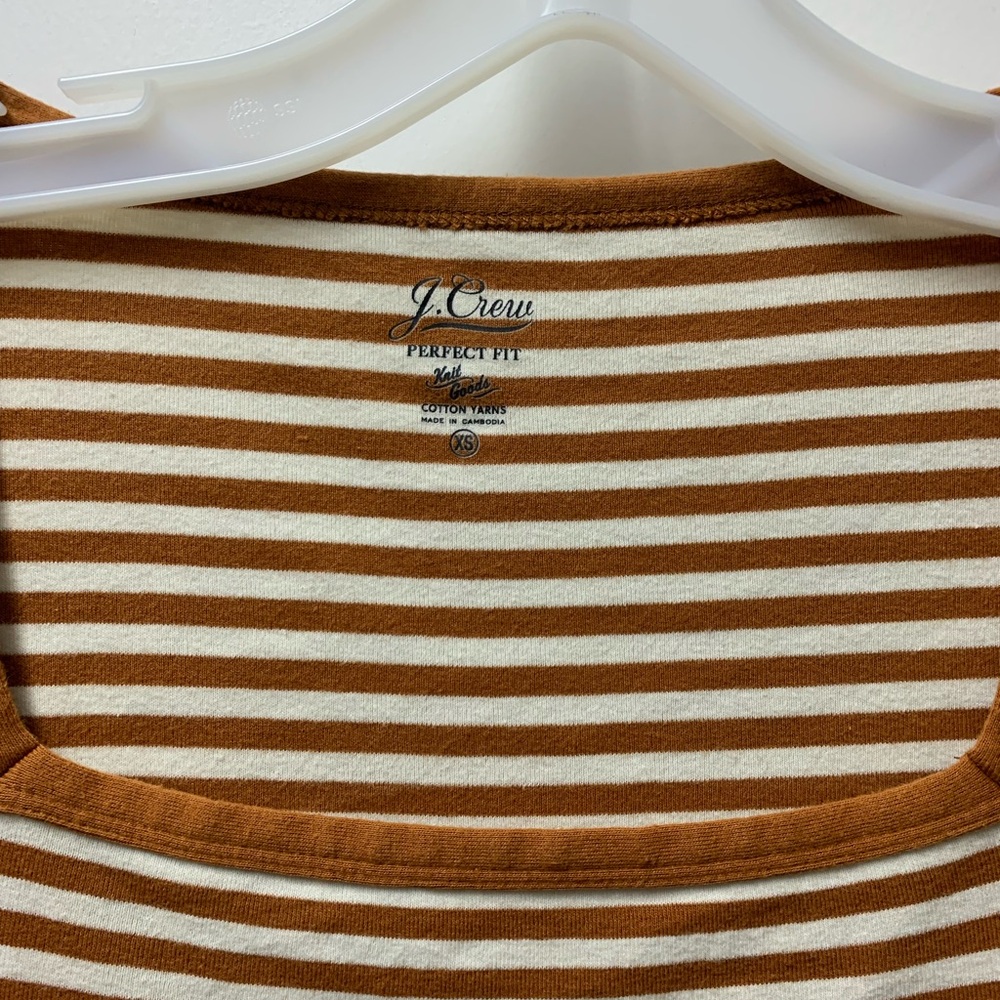 J. Crew Brown Tan Fitted Short Sleeve T-Shirt - Picture 5 of 11